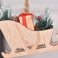 thumbnail image 6 of Wooden Sled Ornament for Christmas Tree Decorations, Handcrafted Rustic Mini Sled Christmas Ornaments with Rope for Hanging, Farmhouse Xmas Decor for Home Fireplace Mantle Party Gift Decorations, 6 of 7