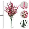 thumbnail image 5 of 12 Bundles Artificial Plants with 7 Flexible Stems Fake Shrubs Greenery Bushes Outdoor UV Resistant No Fade Faux Plastic Plants,Pink, 5 of 7