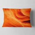 thumbnail image 2 of Designart Orange Upper Antelope Canyon - Landscape Photography Throw Pillow - 12x20, 2 of 5