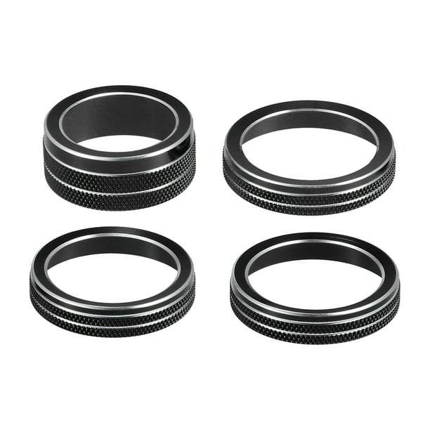Unique Bargains Perillas de aire acondicionado para automóvil Calcomanías Perilla de interruptor de faro para Jeep Wrangler JL JLU 18-22 Negro (Juego de 4)