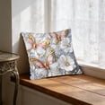 thumbnail image 5 of Colorful Butterfly Pattern Throw Pillow Cover, Soft Polyester Cushion Case for Sofa Bed or Chair, Machine Washable Square Cover, 18 Inch, For Spring Home Decoration, 5 of 6