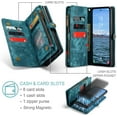 thumbnail image 2 of Funda Billetera para Samsung Galaxy A54, Funda de Cuero con Cremallera en Folio, Billetera con Correa para Tarjetero, Muñequera, Funda Trasera Protectora Magnética Desmontable, 2 of 6