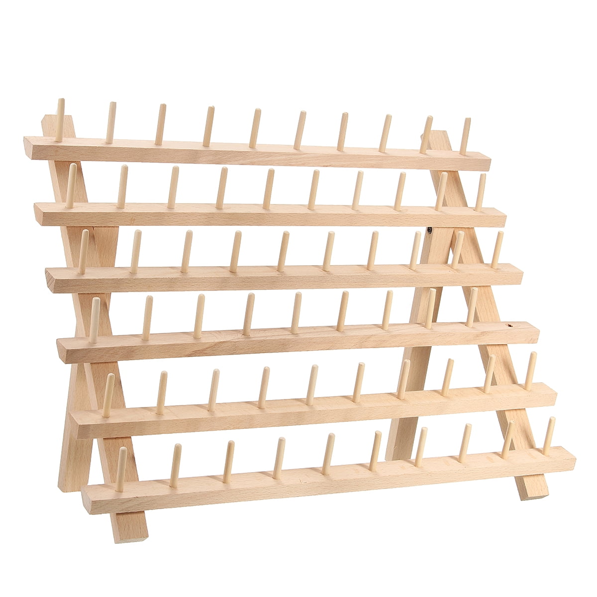 60 Spool Wood Sewing Thread Stand Organizer Craft Embroidery Storage Rack Holder