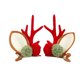 thumbnail image 4 of RV Cuatro nuevos adornos navideños para el cabello Sen rojo Internet Teddy terciopelo rojo y verde bola orejas de peluche tocado de vacaciones de Navidad 8 * 7 cm brillar  Electrónica, 4 of 5
