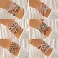 thumbnail image 3 of PISONIC Christmas Bracelets for Women – Colorful Holiday Jewelry Gift Set, Adjustable Layered Friendship Bracelets Merry Christmas Gifts, Stocking Stuffers & Party Favors, 3 of 20