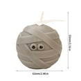 thumbnail image 3 of Clearance! 2" Cute Round Mummy Candle, Aroma Mummy Styling Wax Candle, Halloween Candle, Creative Halloween Decoration & Gift for Party Indoor Tabletop Decor, 3 of 6