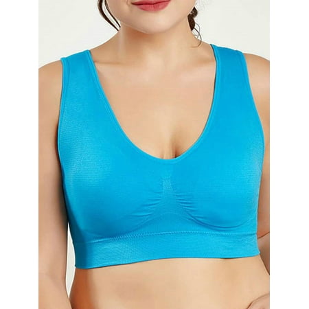 

Keeccty Women Sporty Style Solid Stretchy Elastic Bra Vest