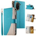 thumbnail image 1 of Funda cartera GANGXUN para Xiaomi Poco C71 4G , cuero PU con tarjetero, cremallera, correa de mano, soporte y protección 1140°, 1 of 6