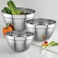 thumbnail image 2 of nu steel "V" Shaped Mixing bowl Set of 3 - stainless steel kitchen bowls for Home, Refrigerator, Kitchen Food Storage Organizers, Set Includes 1.5, 3, 5 Qt - Ideal For Cooking, Baking, Mixing,Serving, 2 of 6