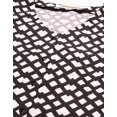 thumbnail image 5 of Moomaya Printed Cotton Tops For Women V Neck Short Puff Sleeve Regular Fit Top, 5 of 8
