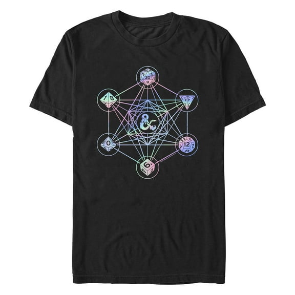 Men's Dungeons & Dragons Abstract Dice Logo Graphic T-Shirt