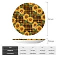 thumbnail image 2 of Kdxio Yellow Black Plaid Sunflower Bone China Decorative Plate Ceramic Decorative Plate for Home Office Wall Stand Decorative Plates for Home Bedroom-10in, 2 of 6