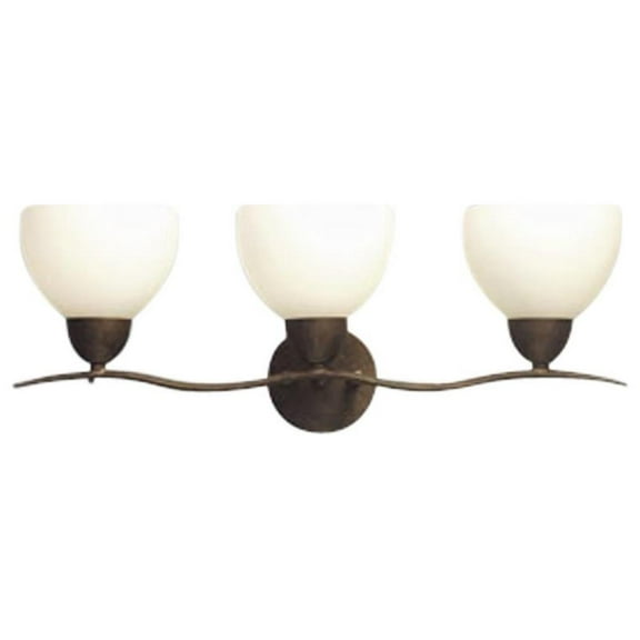 Woodbridge Lighting Hampton Ridge 3-light Steel & Glass Bath Bar in Bronze