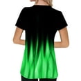 thumbnail image 3 of LilyLLL Womens Summer T-shirt Short Sleeve Criss Cross Printed Blouse Tee, 3 of 5