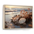 thumbnail image 2 of Designart "Beach Photo Seashell composition IV" Nautical & Beach Floater Framed Wall Art Print, 2 of 7