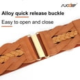 thumbnail image 3 of Wide Elastic Dress Belts for Women Vintage Stretchy Waist Belt Cinch Belt, 3 of 7