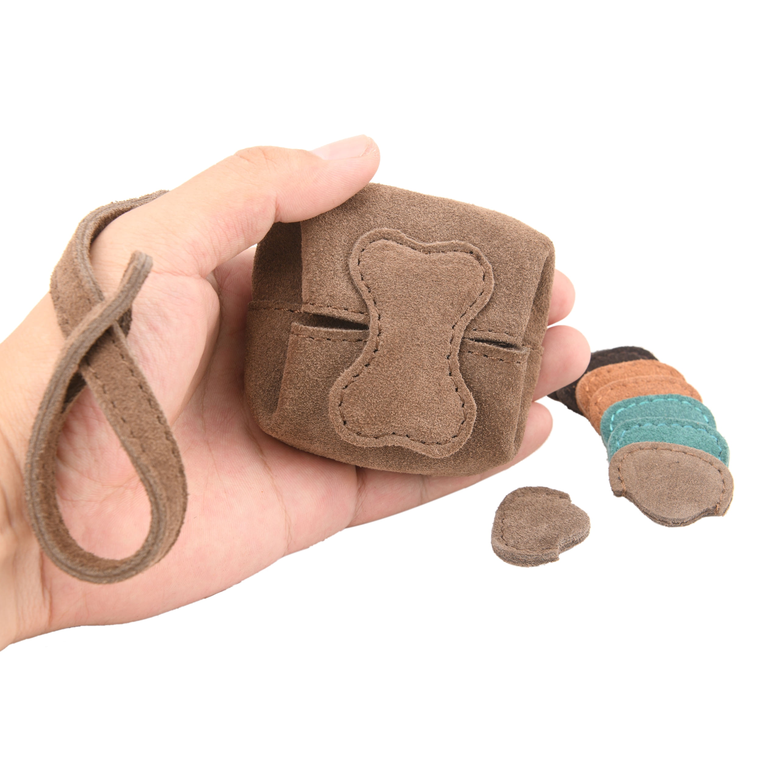 Leather Guitar Pick Holder Case Cowhide Leather Mini Coin Change Pocket Pouch