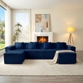 thumbnail image 6 of SOULART 133.84" boneless sectional couch,U shaped modular sectional sofa, cloud couches for living room, No Assembly Required, Blue, 6 of 15