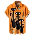thumbnail image 2 of Camisas hawaianas clásicas para hombre 2024, camisas de manga corta de verano con estampados 3D y gráficos de gatos para la moda de estilo hawaiano, camisa básica unisex, 2 of 5