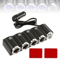 thumbnail image 3 of 4 Ways Multi Car Cigarette Lighter Socket Splitter USB Plug Charger DC 12V-24V, 3 of 11