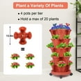 thumbnail image 6 of Active Mind Ltd 2 Pack 5-Tier Stackable Planter Tower with Wheels & Tools – All-Weather Vertical Garden for Vegetables, Herbs, Flowers, Strawberries | Space-Saving Indoor/Outdoor Design (Red), 6 of 16
