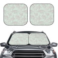 thumbnail image 2 of Wukai Retro Snake Print Windshield Sun Shade, Car Front Window Shades Sunshade Cover Sun Visor Shield Block Automotive Interior Protector Blocks UV Rays-Small, 2 of 6