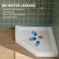 36x36 Neo-Angle Shower Pan, PVC Corner Base, Center Drain，White ...