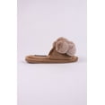thumbnail image 5 of Pretty You London Women's Dolly Pom Pom Slider Slipper in Caramel, 5 of 5