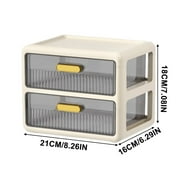 Begzeat White Desktop Drawers, Stackable Office Storage Drawers for Desk, Craft Organizer and Storage Bins,2 Small Storage Container with Plastic Drawers for Office Supplies Desk accessories