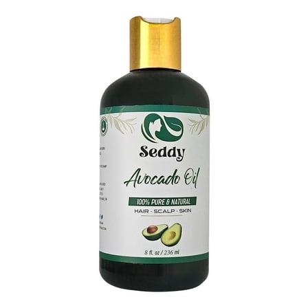 Seddy Avocado Oil - 100% Pure & Natural Oil for Hair, Skin, Face, Body, & Nails | Unscented | Hexane-Free | Natural Carrier Oil | Premium Moisturizer | Ideal for DIY Beauty Blend - 8 Fl. Oz