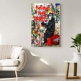 thumbnail image 2 of Banksy Canvas Wall Art Follow Your Dreams Street Graffiti Large Canvas Prints for Living Room Bedroom Home Decorations Modern Stretched Framed Artwork 16x12 inch / 40x30 cm, 2 of 6