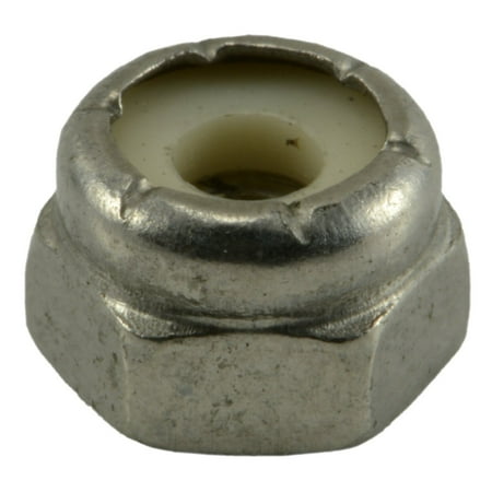 

#8-32 18-8 Stainless Steel Coarse Thread Nylon Insert Lock Nuts LNSS-128