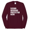 thumbnail image 2 of Wild Bobby,Father Husband Protector Hero Best Dad Husband Gift, Father's Day, Men Long Sleeve Shirt, Maroon, 2XL, 2 of 3