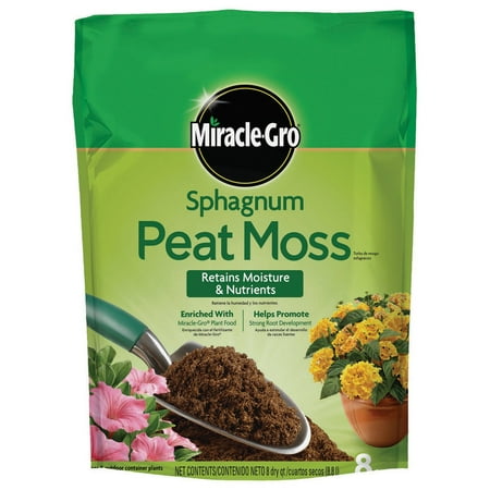 - Miracle-Gro Sphagnum Peat Moss, 8 qt