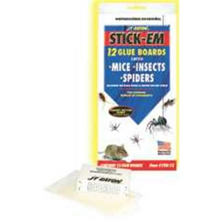 Jt Eaton 289712 Stick-Em Glue Brd, 12 Pr Ctn-Pack of 4