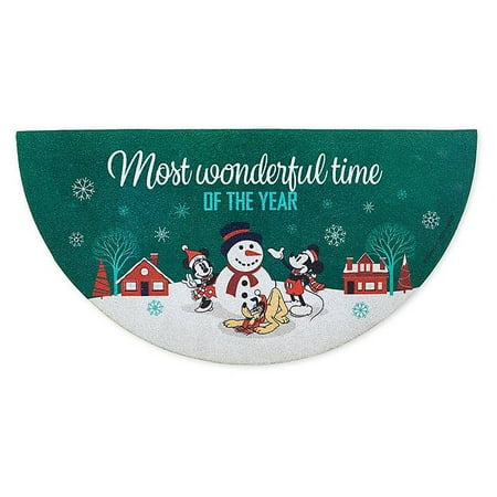 Disney Store Mickey And Minnie Mouse Holiday Doormat New With