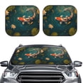thumbnail image 2 of Fotbe Koi Pond Lilies 2-Piece Car Windshield Sun Shade | Sun Blocker for Car Windshield | Foldable Automotive Interior Accessories for Sun Protection-Medium, 2 of 6