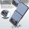 thumbnail image 4 of Carbon Fiber Case Compatible With Samsung Galaxy Z Flip 4, Pu Leather Protective Cover With Hinge Protection, 4 of 5