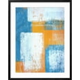 thumbnail image 2 of Art.com Teal And Orange Abstract Art Painting Art Print by T30Gallery, Black Frame Wall Art, 23" x 29", 2 of 5