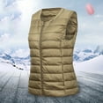 thumbnail image 1 of Munlar Coats For Women,Fashion Women Autumn Winter Warm Wadded Jacket Style Lightweight Down Coat Vest Jacket, 1 of 4