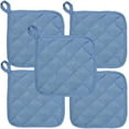 thumbnail image 1 of 5Pcs Kitchen Pot Holders Set Heat Resistant Pure Cotton Potholders Kit Trivets Large Coasters Hot Pads Pot Holders for Everyday Cooking and Baking by 6.5 x 6.5 Inch, 1 of 6