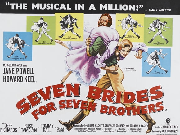 7 brides for 7 brothers Jane Powel musical movie poster print