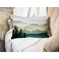 thumbnail image 3 of Mountain and Tree Lumbar Throw Pillow Cover 12x20 Inch Decorative Bedroom Living Room Nature Landscape with Mountain Forest and Lake Rectanglar Cushion Case for Bed Sofa Couch, 3 of 6
