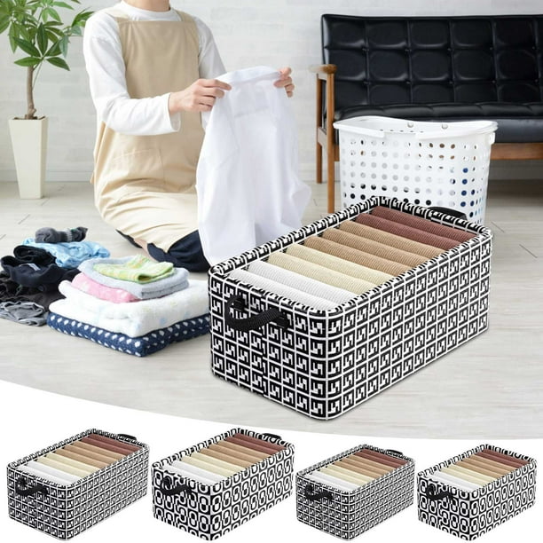 mfyjkho Cesta de almacenamiento tejida estampada, organizador de tela de gran capacidad con asas para el hogar, la oficina o viajes, multicolor, paquete de 1