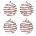 thumbnail image 1 of Juego de 4 piezas de decoración de árbol de Navidad con purpurina, bolas de purpurina de 0.315 in para árboles de Navidad, bodas, fiestas, decoración de vacaciones (rosa), 1 of 5