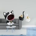 thumbnail image 2 of Elegante Figura De Gato Y Cisne De Fusión, Adorno Artesanal Para Mesa De Entrada, Centro De Mesa, Dormitorio, Escritorio, Sala De Estar, Estantería, Decoración., 2 of 8