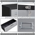thumbnail image 3 of Yizosh 2 Drawer File Cabinet with Lock, Filing Cabinet for Home Office, Metal Locking Office File Storage Cabinet with Drawers, Lateral Filing Cabinet Organizer for Letter/Legal/F4, 3 of 7