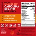 thumbnail image 3 of Mission Meats Carolina Reaper Jerky from 100% Grass Fed & Pasture Raised Beef, Caution: Extremely Spicy, Small Batch Hand Crafted, Gluten Free, 2oz (Pack of 3), 3 of 8
