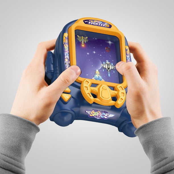 Volante Musical para bebé, juguete para niños pequeños, juego de conducción simulada, Joystick de trompeta con temática espacial, Juguete Musical para Azul
