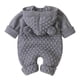 thumbnail image 3 of Pelele de punto con orejas de oso para bebé recién nacido, conjunto de suéter con capucha (6-12 meses) Xemadio LN-0658, 3 of 8